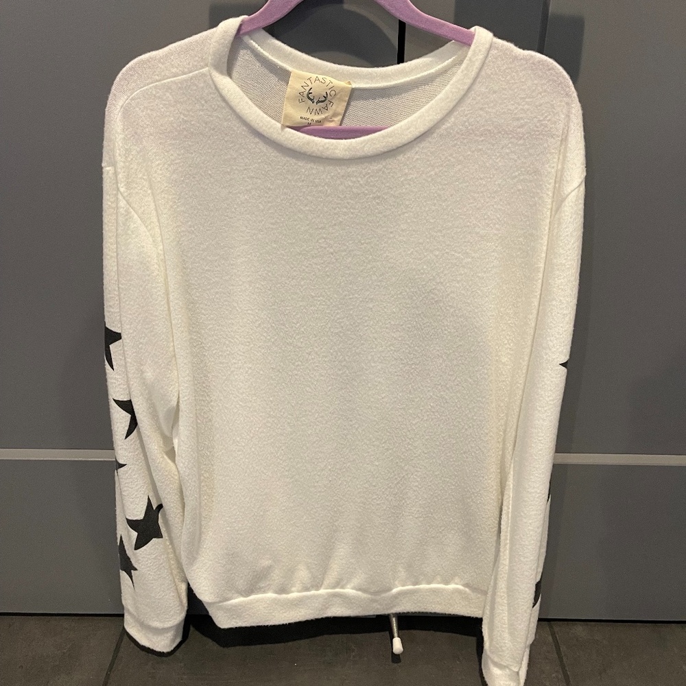Fantastic Fawn - White Star Sweater